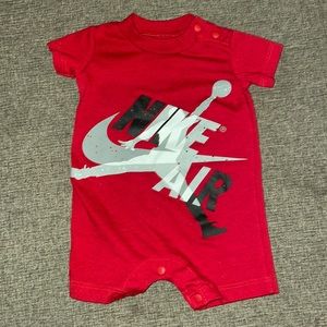 Red romper newborn